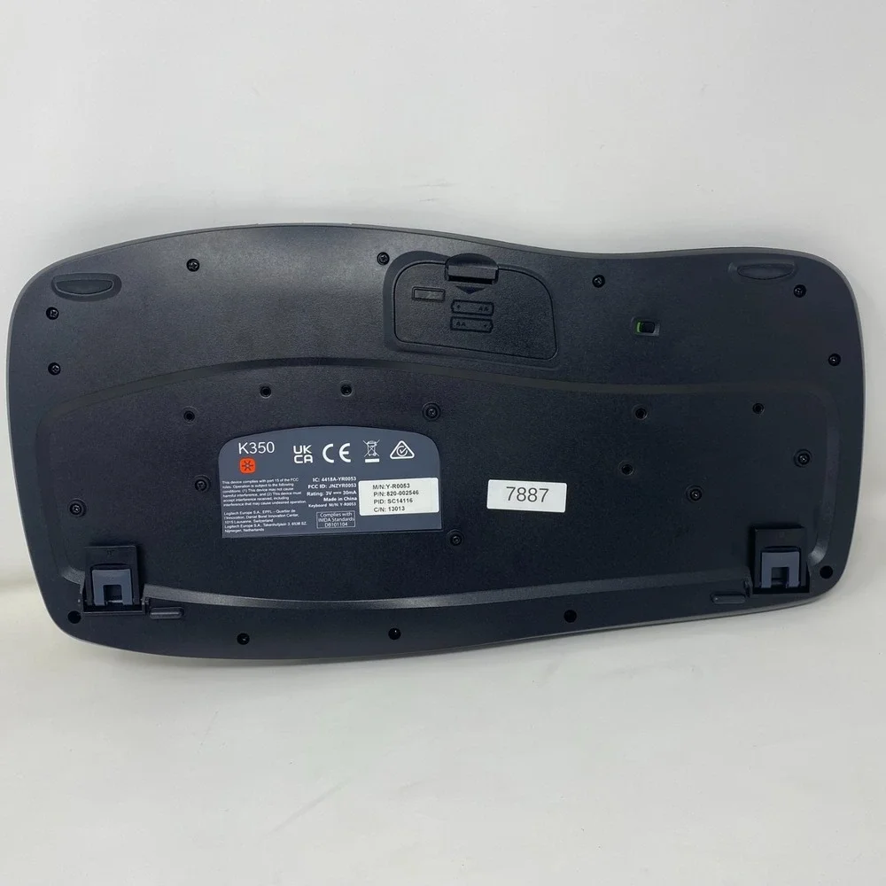 Logitech K350‎ Comfort Wave Wireless Keyboard No Dongle Keyboard - Tested Works!
